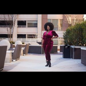 Eloquii Other - Eloquii velvet plunge jumpsuit Eloquii Other - Eloquii velvet plunge jumpsuit